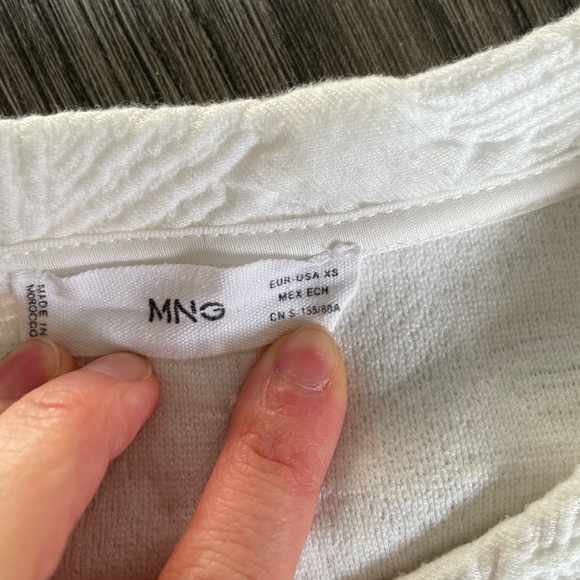 Mango cropped texture sweatshirt - Picture 4 of 4